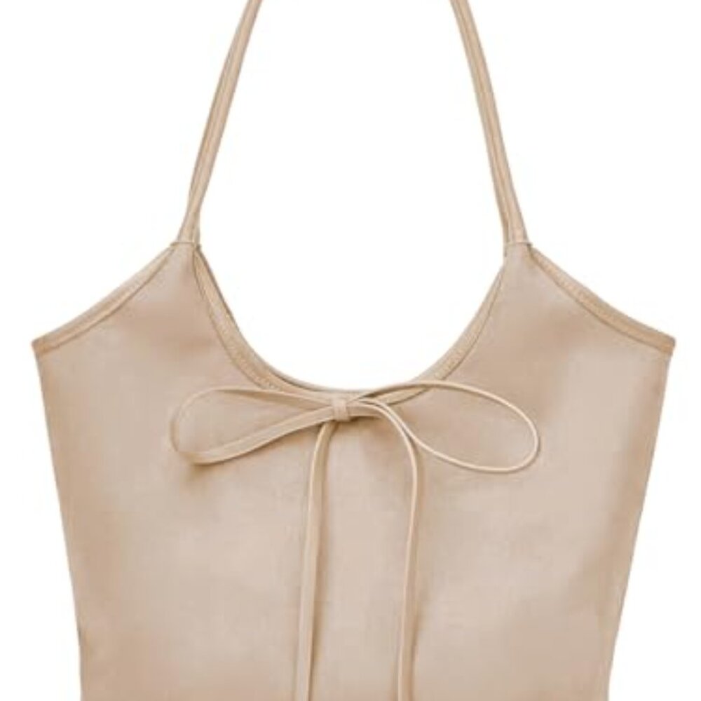 Vintage Suede Hobo Bag Slouchy Shoulder Tote Large Capacity Satchel Purse - Picture 2 of 8